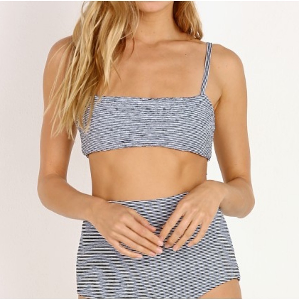 Mara Hoffman Sia Bikini Top Black Cream
